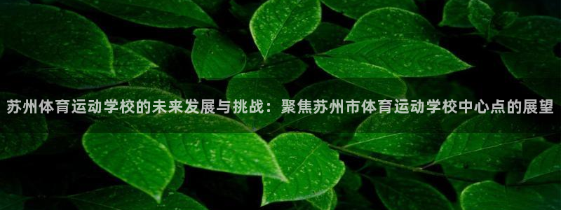 一竞技官网下载平台：苏州体育运动学校的未来发展与挑战：聚焦苏