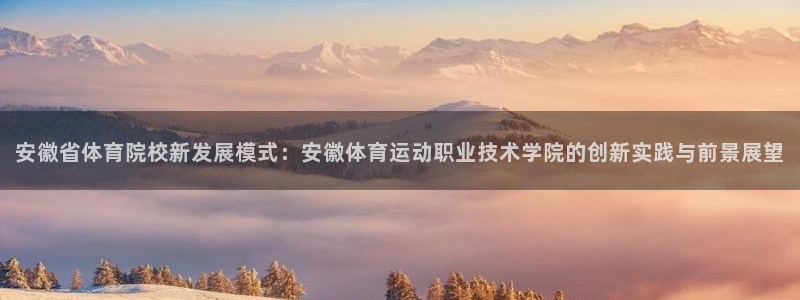 一竞技官网下载平台是正规平台吗：安徽省体育院校新发展模式：安